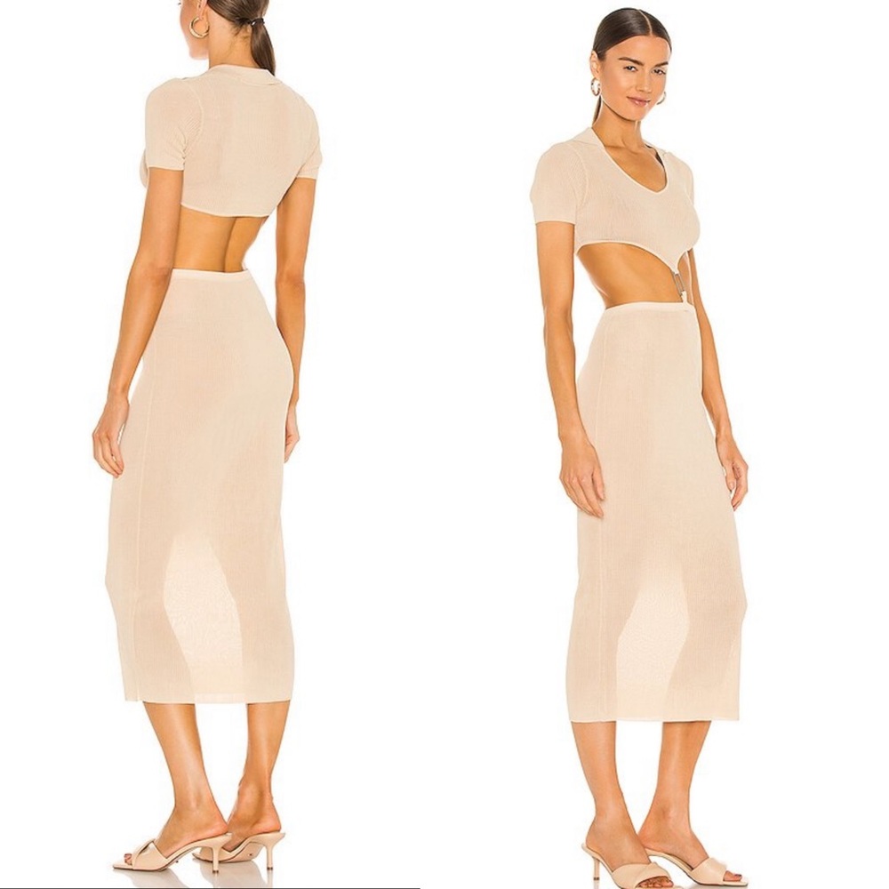 AYA MUSE | Bella Cut Out Dress in Sand Size: XS - Picture 2 of 7